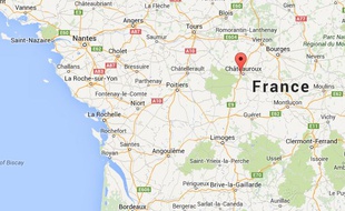 Google map de Saint-Maur, dans l'Indre.
