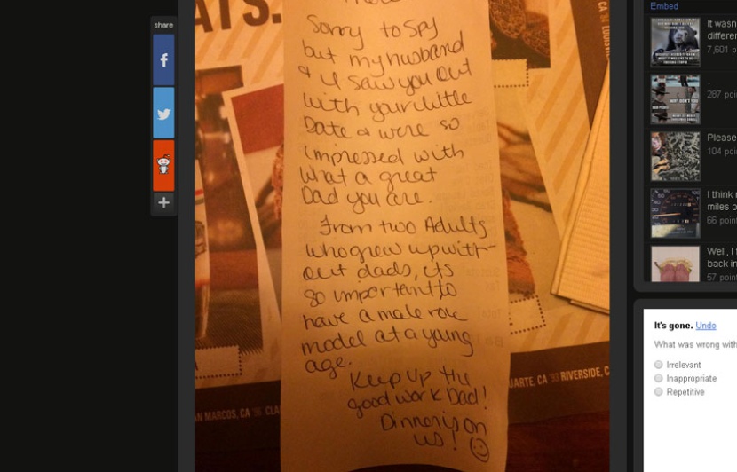 Seul avec sa fille pour la Saint Valentin, ce père ...