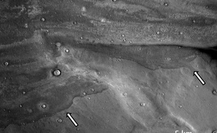 Des images prouvant que la planète Mars aurait subit des méga-tsunamis il y a 3,4 milliards d'années.