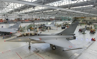 L'usine d'assemblage des Rafale de Dassault, à Mérignac, près de Bordeaux.