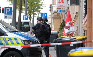 Une fusillade devant une synagogue à Halle, dans l'est de l'Allemagne, a fait deux morts, le 9 octobre 2019.