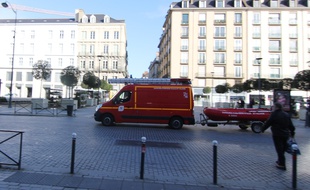 Les pompiers de Rennes partent en intervention le 7 février 2016.
