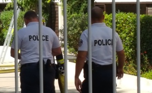 Illustration de policiers. Police.