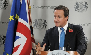 Le premier ministre britannique David Cameron à un sommet de l'Union européenne en 2010.