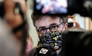 Le médecin francais Patrick Pelloux lors du procès des attentas de Charlie Hebdo.