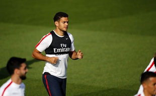 Hatem Ben Arfa à l'entraînement avec le PSG le 22 septembre 2016.