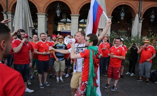 Lors de la rencontre entre la Russie et le Pays de Galles, lors de l'Euro 2016, le 17 juin 2016 à Toulouse.