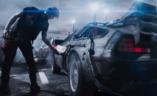 «La Delorean de «Retour vers le futur», l'un des nombreux «easter eggs» du film «Ready Player One»