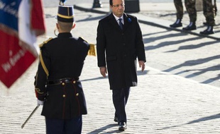 François Hollande lors des cérémonies du 11 novembre à Paris.