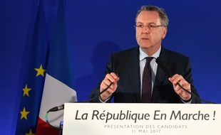Richard Ferrand de La République en marche, le 11 mai 2017 au QG du mouvement à Paris.