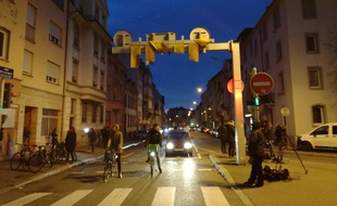 La rue du Lazaret, en plein quartier du Neudorf à Strasbourg, où avait été abattu Cherif Checkatt le 13 décembre 2018.