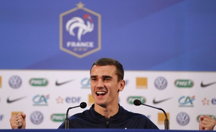 Antoine Griezmann en conférence de presse à Istra, le 13 juillet 2018.
