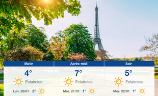 Météo Paris: Prévisions du dimanche 19 janvier 2020