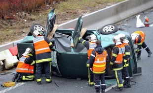 Un accident de la route en janvier 2014 à Roubaix