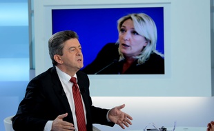Jean-Luc Mélenchon, candidat du front de gauche a l'élection présidentielle de 2012, invité de