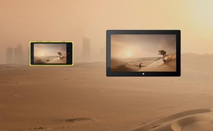 Affiche promotionnelle de la conférence Nokia World, qui se déroule à Abou Dhabi le 22 octobre 2013.