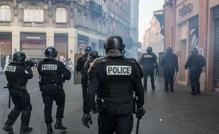 Lors d'une manifestation des