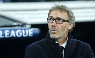 Laurent Blanc lors du match entre le Real Madrid et le PSG le 3 novembre 2015.