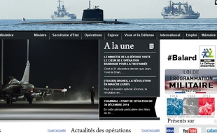 Capture d'écran du site internet du Ministère de la Défense.