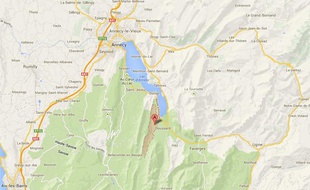 Google Maps de la commune de Lathuile (Haute-Savoie)
