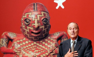 Jacques Chirac donne inaugure le musée du Quai Branly à Paris le 20 juin 2006