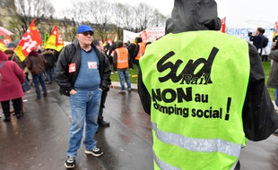 Manifestation de cheminots contre la réforme de la SNCF le 9 avril dernier.