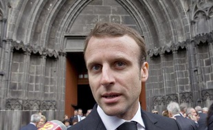 Le ministre de l'Economie, Emmanuel Macron, le 5 mai 2015 à Clermont-Ferrand