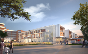 Le projet d'hôpital civil et militaire Bahia à Talence, près de Bordeaux. SANAE Architecture