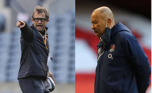 Fabien Galthié et Eddie Jones, deux entraîneurs contrariés avant leurs retrouvailles à Twickenham.