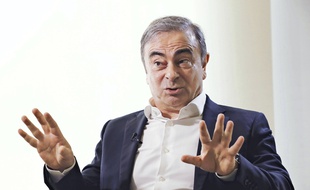Carlos Ghosn lors d'une interview à Beyrouth le 10 janvier 2020.