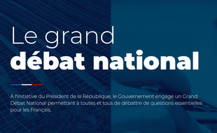 Capture d'écran du site officiel du Grand débat national.