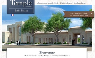 Capture d'écran du site officiel du futur temple mormon du Chesnay (Yvelines).