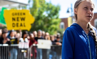 L'activiste écologiste suédoise Greta Thunberg, ici dans l'Iowa aux Etats-Unis.