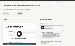 La page d'accueil du site capitainetrain.com, le 30 mars 2011.