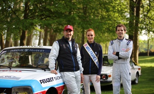 Maëva Coucke et son équipage pour le Tour Auto Optic 2000, le 24 avril.