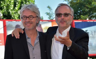 Christian Vincent (g) et Fabrice Luchini arrive à la présentation du film "L'Hermine" à la Mostra le 6 septembre 2015