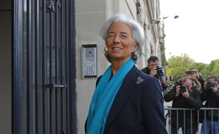 Christine Lagarde devant la Cour de Justice de la République à Paris le 23 mai 2013.