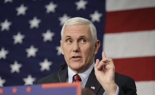 Mike Pence, le 30 septembre 2016, lors d'un meeting à Fort Wayne.