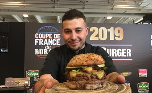 Antony Verset et son burger champion de France 2019