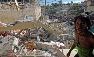 En 2010, lors du tremblement de terre en Hïti. Ici à Port-au-Prince.
