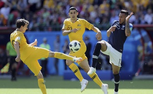Corentin Tolisso lors de France-Australie en Coupe du monde, le 16 juin 2018 à Kazan.