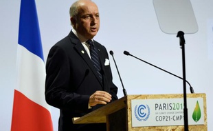 Le chef de la diplomatie française et président de la grande conférence climat de Paris, Laurent Fabius, le 30 novembre 2015 à Paris
