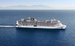 Le MSC Virtuosa doit quitter Saint-Nazaire ce mardi soir.