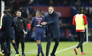 Mbappé lors de son remplacement contre Nantes.