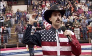 "Borat", corrosive comédie qui débusque avec brio le "politiquement correct" aux Etats-Unis, numéro un au box-office américain, arrive sur les écrans français mercredi tout comme "Le Concile de pierre", adapté d'un thriller fantastique de Jean-Christophe Grangé.