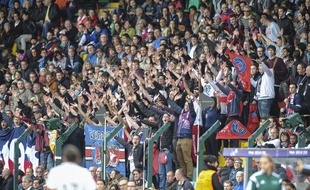 Des supporters du PSG lors de la finale de la Ligue des champions féminines entre Pars et Francfort, le 14 mai 2015 à Berlin.