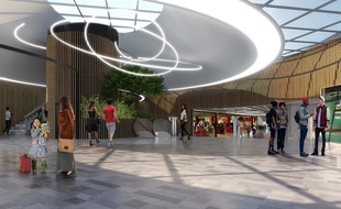 La future entrée du centre commercial Saint-Georges, côté boulevards.