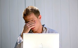 Illustration sur le stress et la dépression au travail.