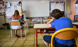 Une classe à l'école Jules Ferry à Pessac.