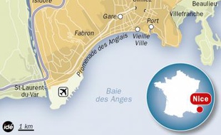 La carte de Nice.